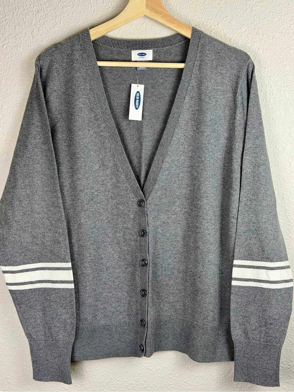 Deadstock 2014 Old Navy Y2K Varsity Stripe Grandpa Cardigan Sweater XXL